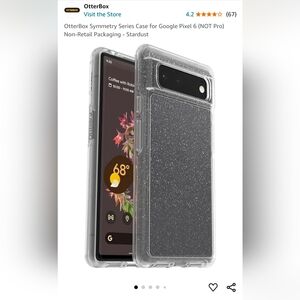 Google Pixel 6 OtterBox Glitter case and NWT Screen Protectors